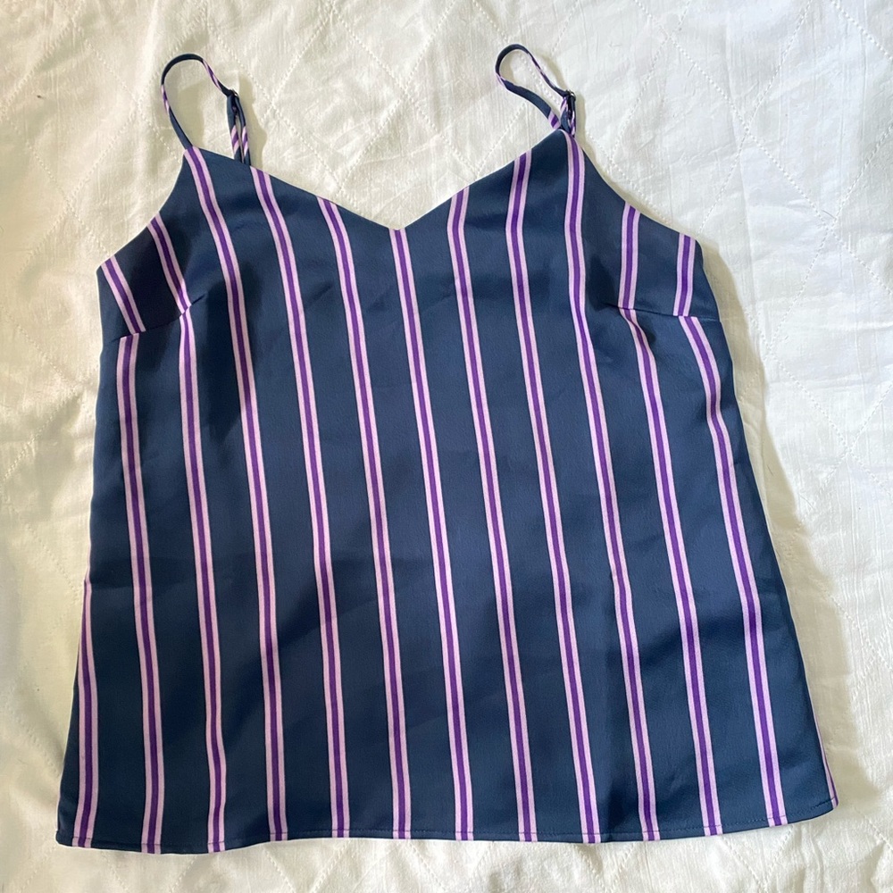 Banana republic striped v neck cami top